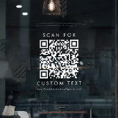 おしゃれな透明ビジネス用カスタムQRコード ウィンドウサイン