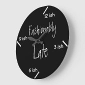 おしゃれな遅れ ラージ壁時計 (傾斜)