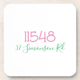 おしゃれな郵便番号ストリートアドレス オーダーメイド コースター