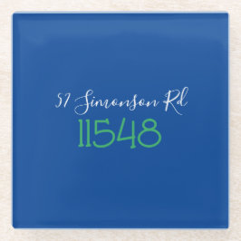 おしゃれな郵便番号 ストリート アドレス オーダーメイド ガラスコースター