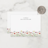 おしゃれな野の花のフラワーノートカード ノートカード (正面/裏面インサイチュ)