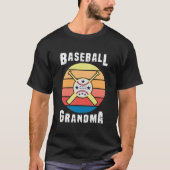 おしゃれな野球おばあちゃん Tシャツ (正面)