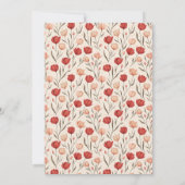 おしゃれな野生の花のチューリップの花 秋の結婚式 セーブザデート (裏面)