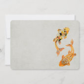 おしゃれな金魚の誕生日 招待状 (裏面)