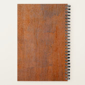 おしゃれな錆びた鋼のモダンロゴ ノートブック (裏面)