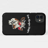 おしゃれな雌牛の面白い牛のビンテージのレトロなデザイン Case-Mate iPhoneケース (裏面(横))
