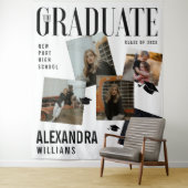 おしゃれな雑誌の表紙コラージュ風の卒業記念品 タペストリー (インサイチュ)