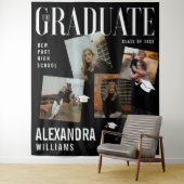 おしゃれな雑誌の表紙風 コラージュ 卒業記念 タペストリー (インサイチュ)