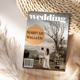 おしゃれな雑誌の表紙風 Save The Date フォト 招待状