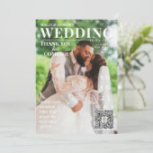 おしゃれな雑誌の表紙 ウェディング フォト 結婚式の感謝を伝える 招待状 (スタンド正面)