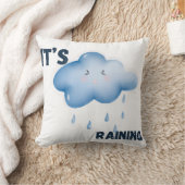 おしゃれな雨の天気 クッション (ブランケット)