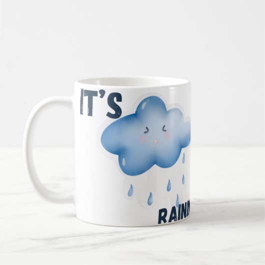 おしゃれな雨の天気 コーヒーマグカップ (左)