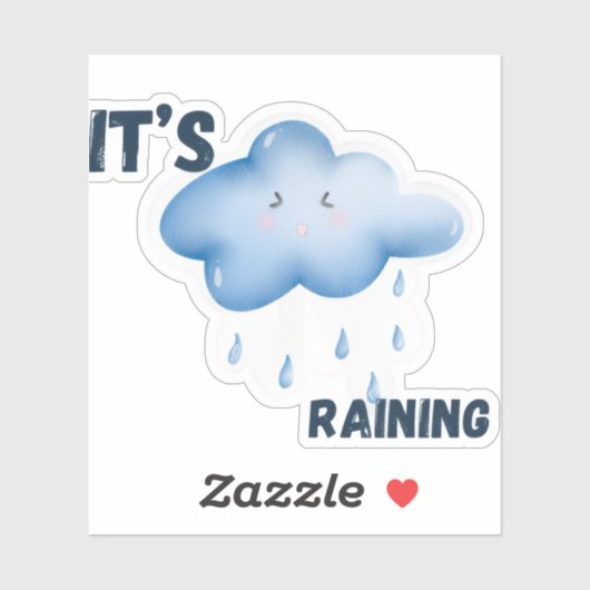 おしゃれな雨の日 シール (シート)
