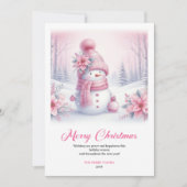 おしゃれな雪の森の子供向けデジタルクリスマスカード シーズンカード (正面)