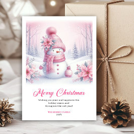 おしゃれな雪の森の子供向けデジタルクリスマスカード シーズンカード