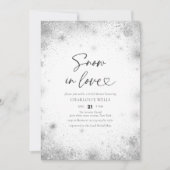 おしゃれな雪の結晶が恋に雪を降らせる ウインターブライダルシャワー 招待状 (正面)