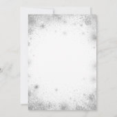 おしゃれな雪の結晶が恋に雪を降らせる ウインターブライダルシャワー 招待状 (裏面)