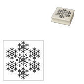 おしゃれな雪の結晶のアートスタンプ ラバースタンプ (押印)