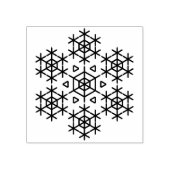 おしゃれな雪の結晶のアートスタンプ ラバースタンプ (インプリント)