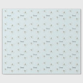 おしゃれな青いトンボの夢 ラッピングペーパー (フラット)