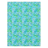 おしゃれな青い花 テーブルクロス (正面)