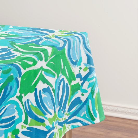 おしゃれな青い花 テーブルクロス (インサイチュ)