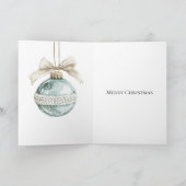 おしゃれな青と白の蝶結び飾り カード (内部)