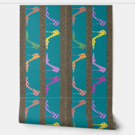 おしゃれな靴の棚の壁紙ボーダー LW ブルー 壁紙