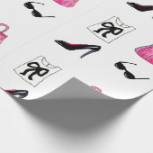 おしゃれな靴 ハンドバッグ 水彩ラッピングペーパー ラッピングペーパー (角)