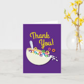 おしゃれな食器の子供たちのお泊り会の誕生日パーティー かわいい カード (黄色い花)