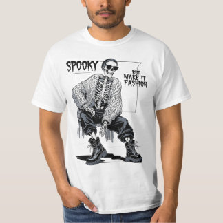 おしゃれな骸骨ファッション Tシャツ