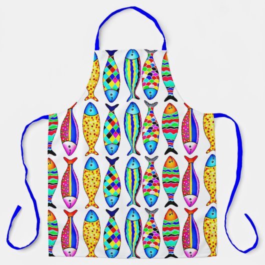 おしゃれな魚 エプロン (正面)