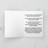 おしゃれな鶏の面白い誕生日カード 招待状 (内部)