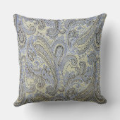 おしゃれな黄緑とグレーのパースル柄スロー枕 アウトドアクッション (裏面)