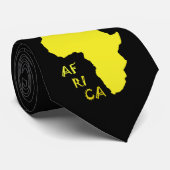 おしゃれな黄色のアフリカ大陸地図タイ ネクタイ (ロール)