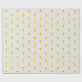 おしゃれな黄色のニワトリのひよこの水彩画 ラッピングペーパー (フラット)