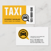 おしゃれな黄色のTAXIドライバー 名刺 (正面/裏面)