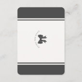 おしゃれな黒いリボンのノットシェアレシピ挿入カード エンクロージャーカード (裏面)