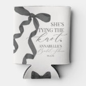 おしゃれな黒いリボンの結婚前パーティーギフト 缶クーラー (正面)