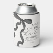 おしゃれな黒いリボンの結婚前パーティーギフト 缶クーラー (缶裏面)