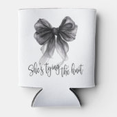 おしゃれな黒いリボン　彼女は結婚する 缶クーラー (正面)