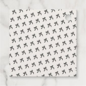 おしゃれな黒いリボン　「結婚する彼女」ブライダルシャワーのタグ フェイバータグ (裏面)