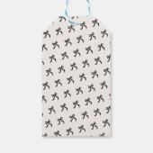 おしゃれな黒いリボン 結婚式の招待状 ブライズシャワー ギフトタグ (裏面)