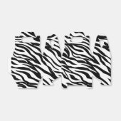 おしゃれな黒と白のゼブラ柄サファリ誕生日パーティー フェイバーボックス (折り畳みなし)