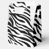 おしゃれな黒と白のゼブラ柄サファリ誕生日パーティー フェイバーボックス (オープン)