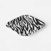おしゃれな黒と白のゼブラ柄サファリ誕生日パーティー ペーパープレート (傾斜あり)