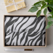 おしゃれな黒と白のゼブラ柄サファリ誕生日パーティー 薄葉紙 (ギフト)