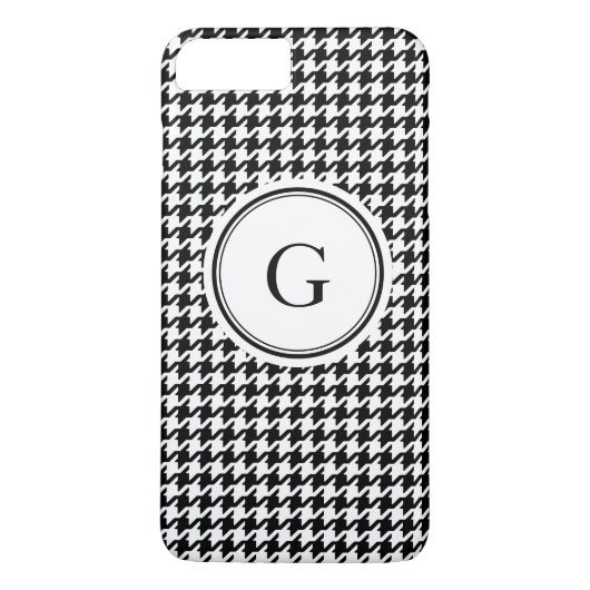 おしゃれな黒と白の千鳥格子模様 Case-Mate iPhoneケース (裏面)