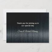 おしゃれな黒と赤の銀の輝きが垂れる サンキューカード (裏面)