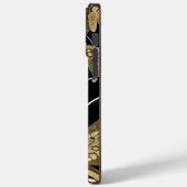 おしゃれな黒と金の蝶の名前入り Case-Mate iPhoneケース (裏面 / 左)